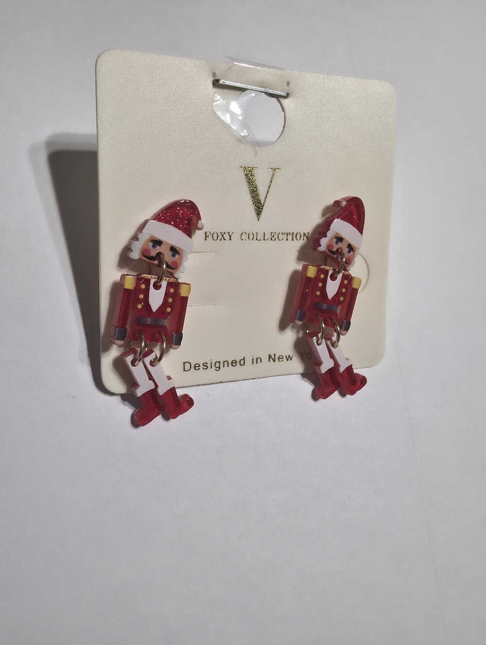 Red Nutcracker Drop Earrings
